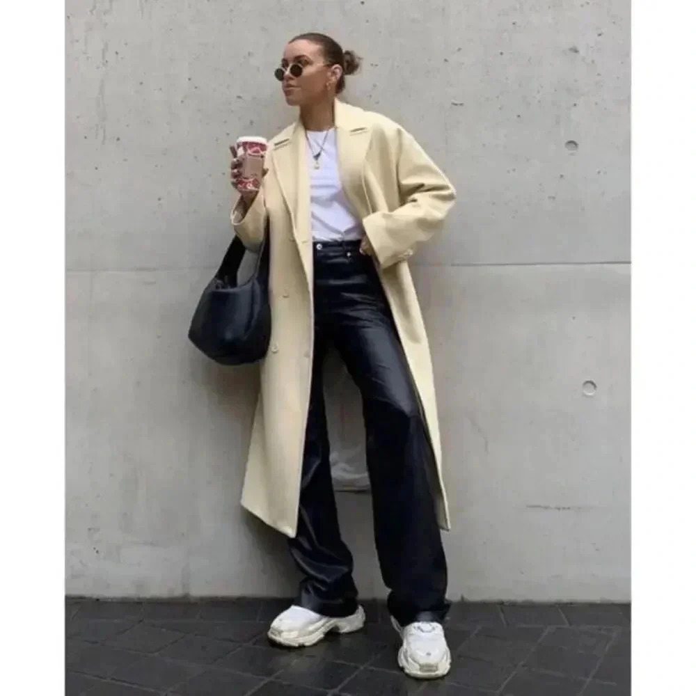 Zara Cream Long Coat